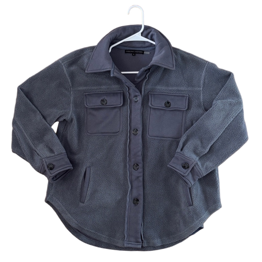 English Factory Shacket Size Small Oversized Jacket Button Up